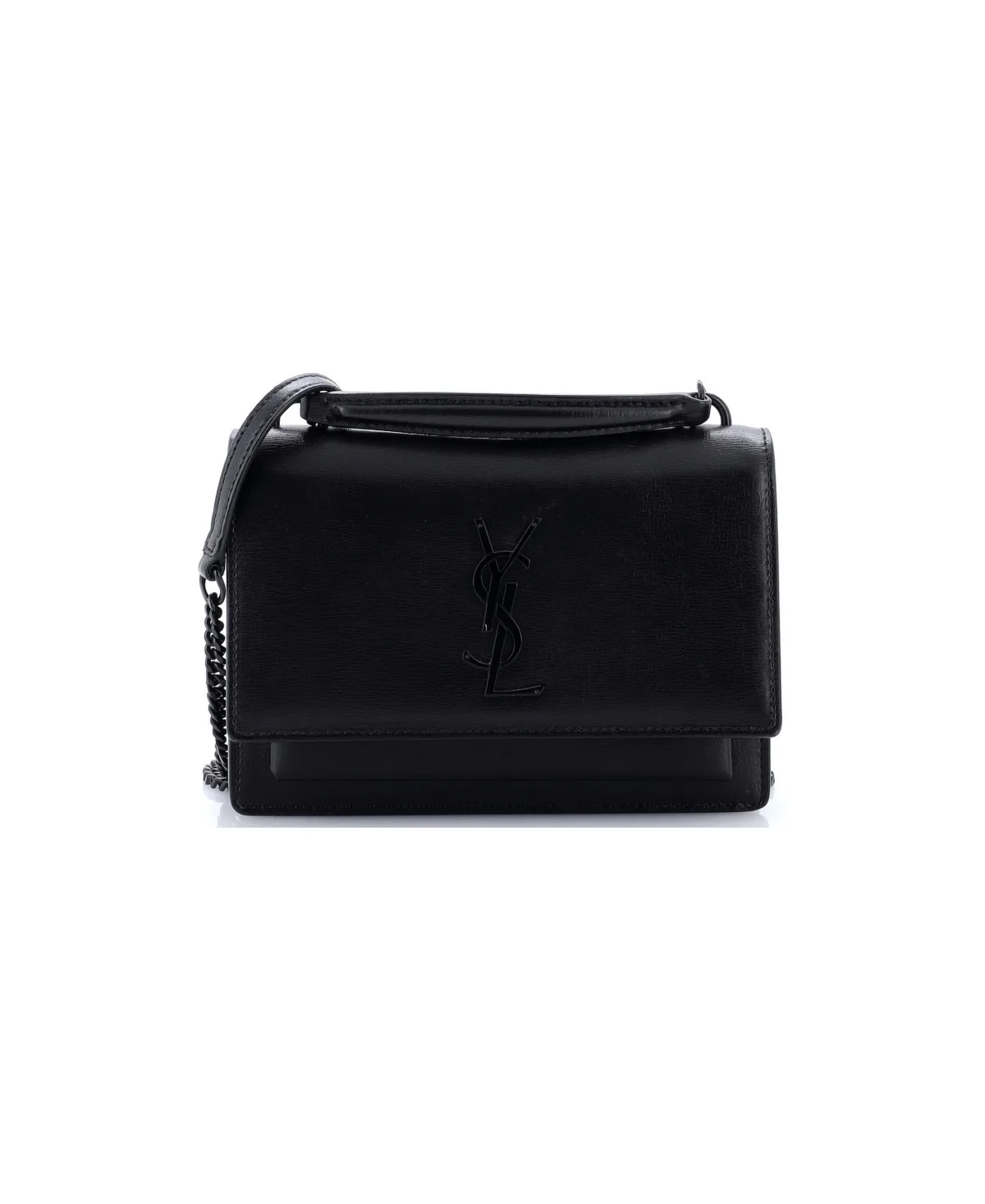 Pre-Owned Saint Laurent Sunset Top Handle Chain Wallet Leather by Saint Laurent
