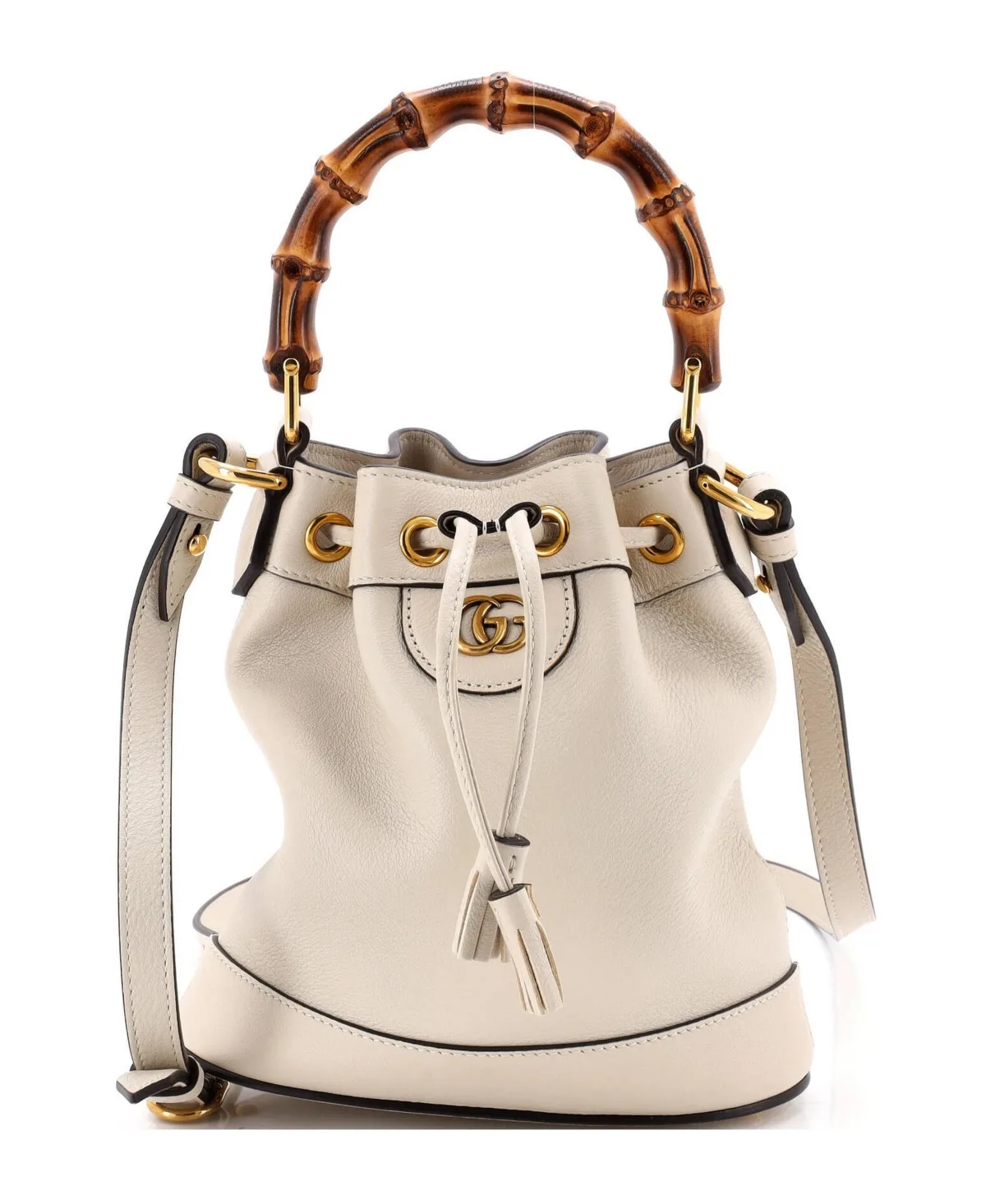 Pre-Owned Gucci Mini Diana Bucket Bag Leather by Gucci