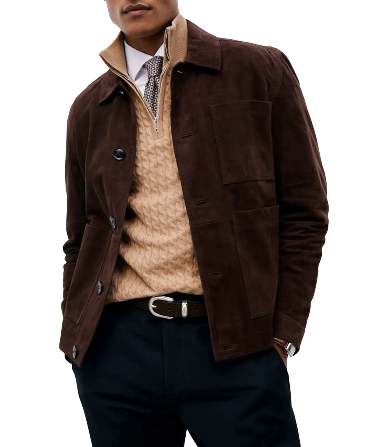 Richmond Half-Zip Cable-Knit Cashmere Sweater by Reiss