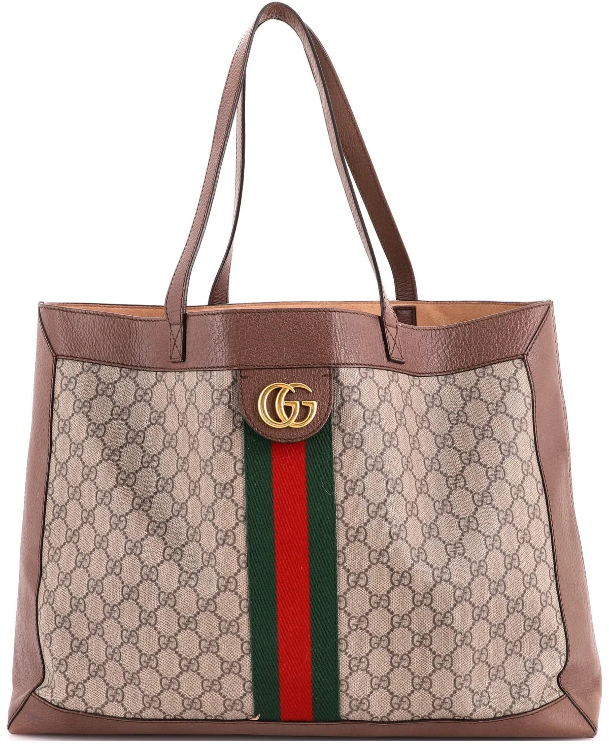 Pre-Owned Gucci East West Ophidia Soft Open Tote Gg Coated Canvas