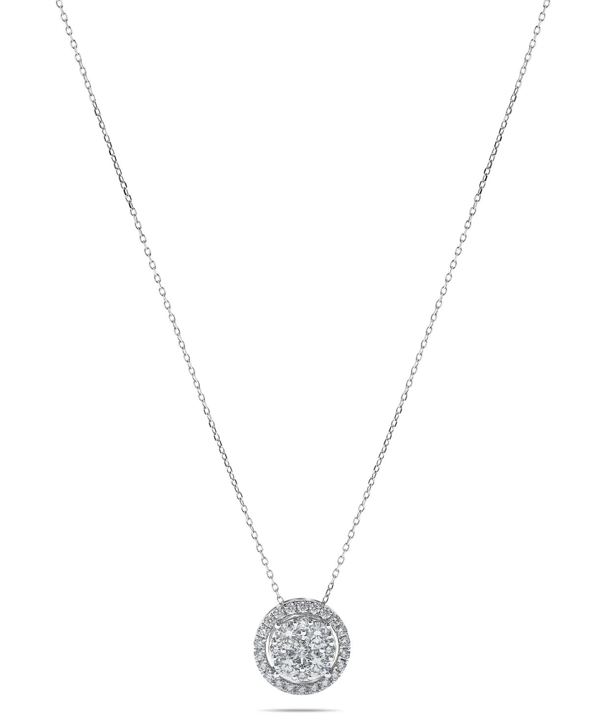 Round Diamond Pendant (1/3 ct. t.w.) in 14k White Gold by Macy's