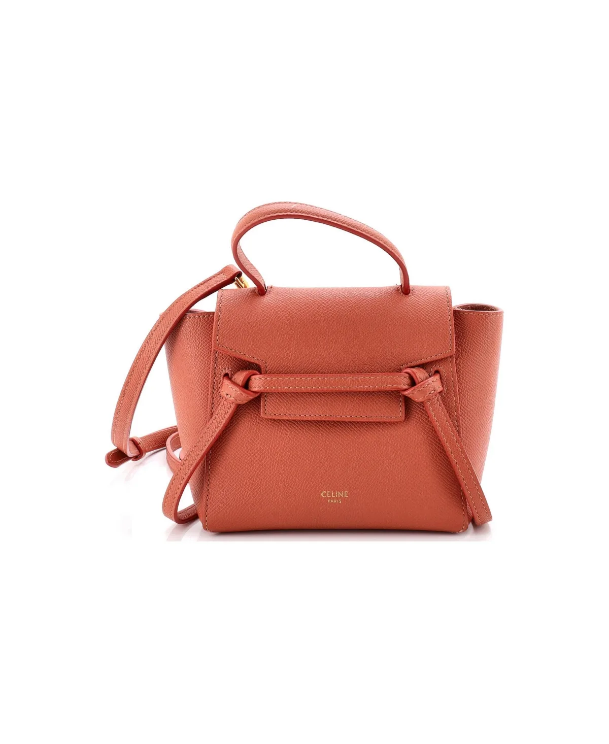 Pre-Owned Celine Pico Belt Bag Textured Leather by Prada