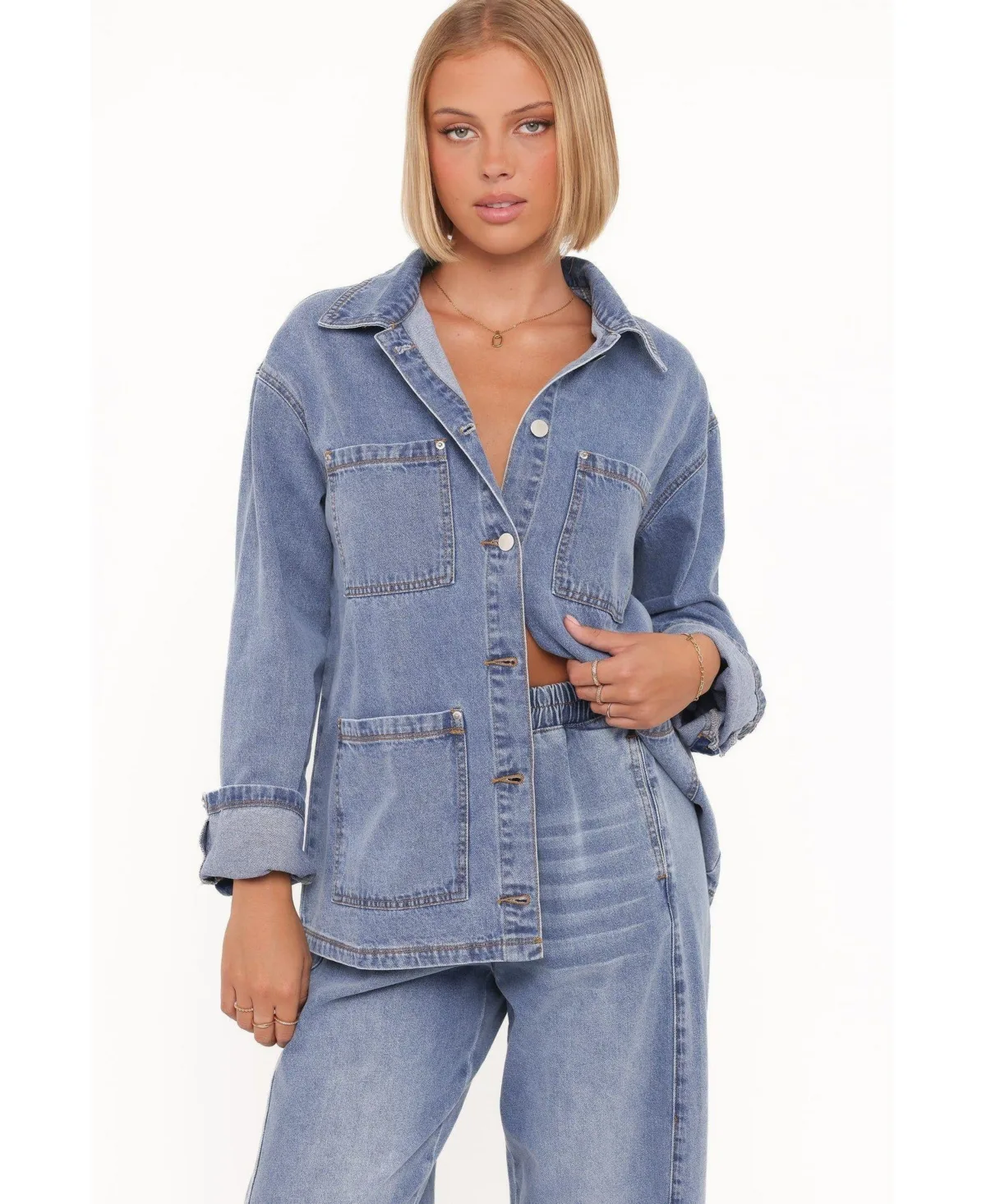 Remy Denim Utility Jacket by Petal and Pup