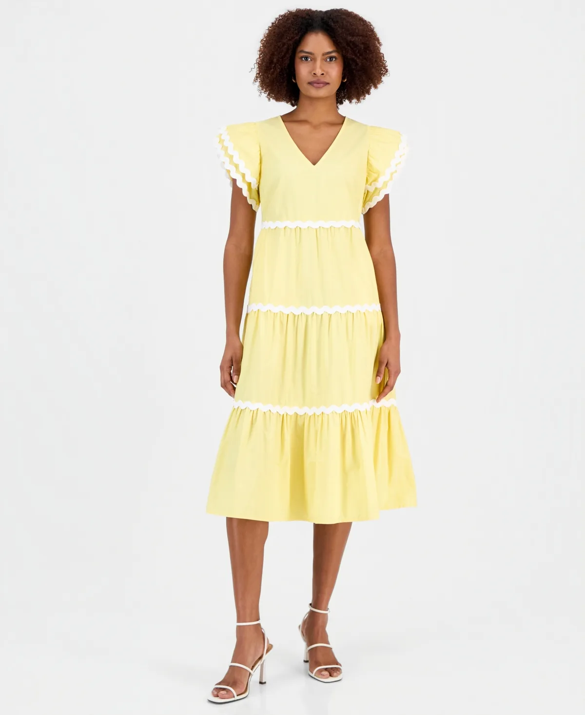 Tiered Ric-Rac-Trim Maxi Dress by Robbie Bee