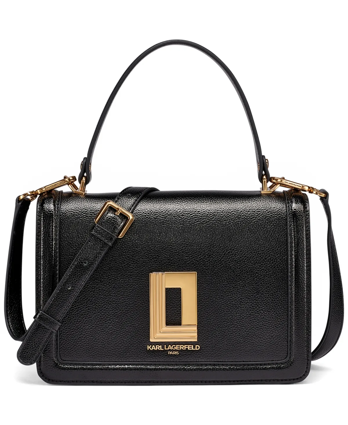 Simone Bow-Detail Top-Handle Faux-Leather Satchel by Karl Lagerfeld