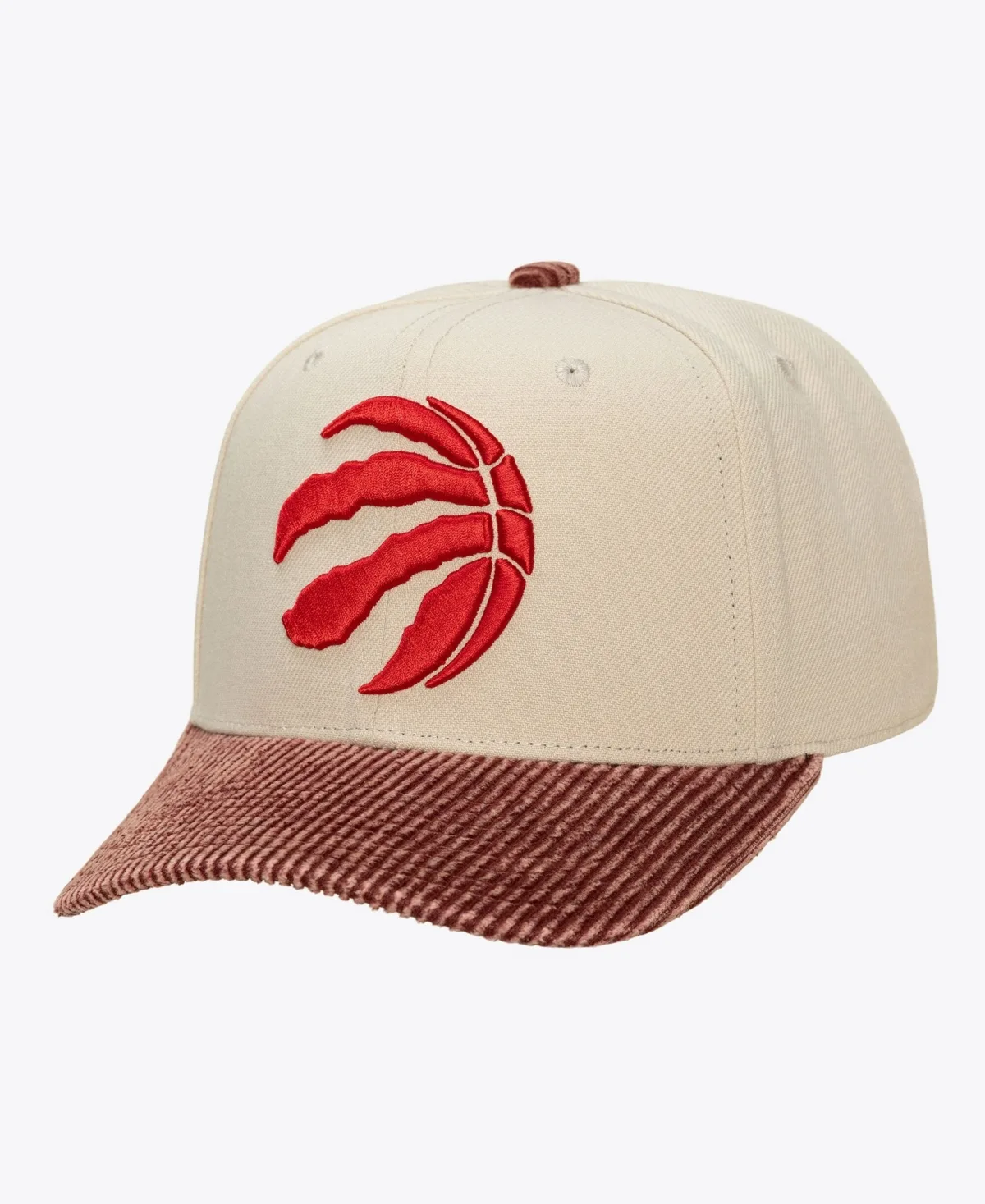 Toronto Raptors Washed Corduroy Pro Crown Snapback Hat by Mitchell & Ness