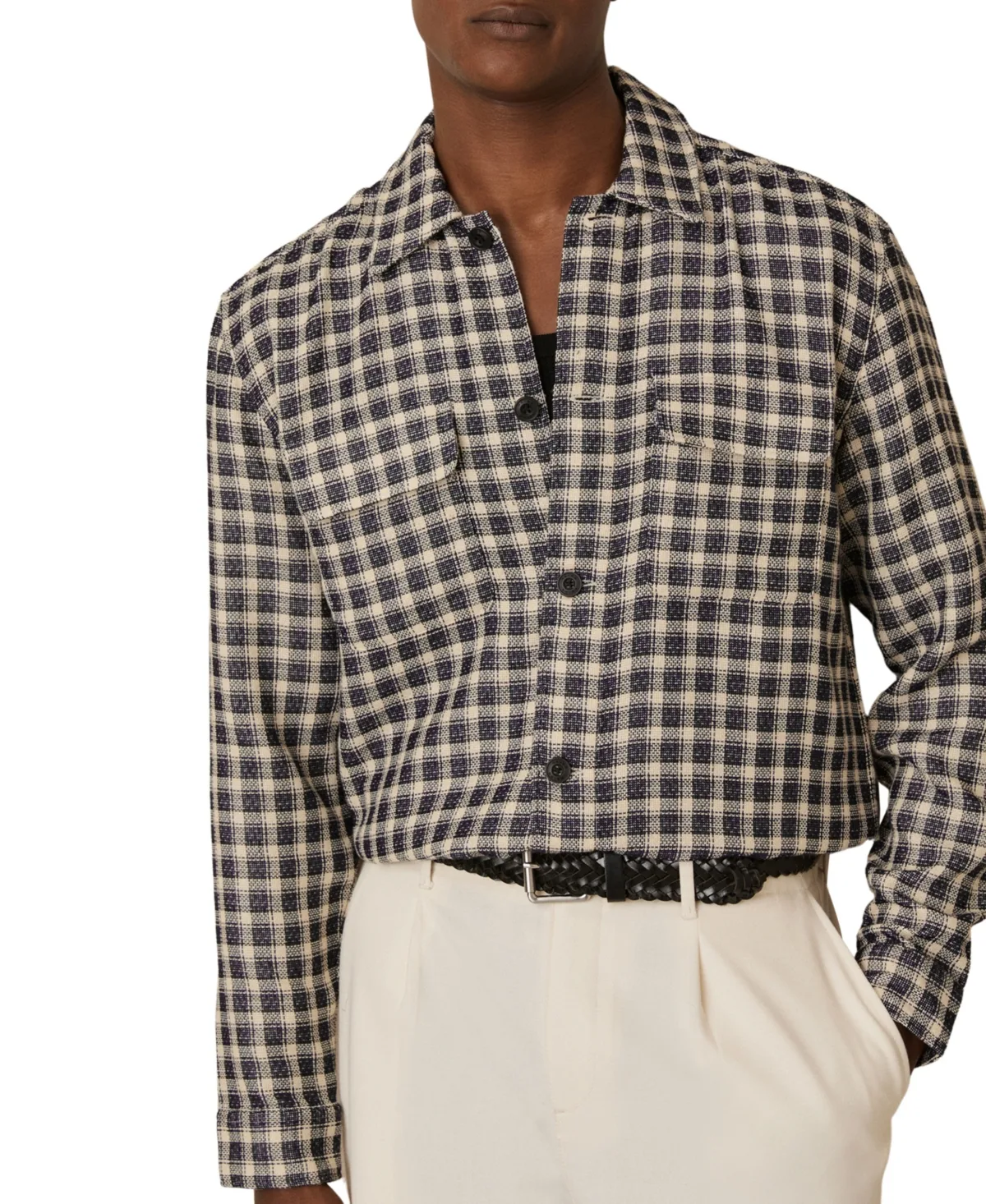 Ribona Check Regular-Fit Overshirt by Reiss