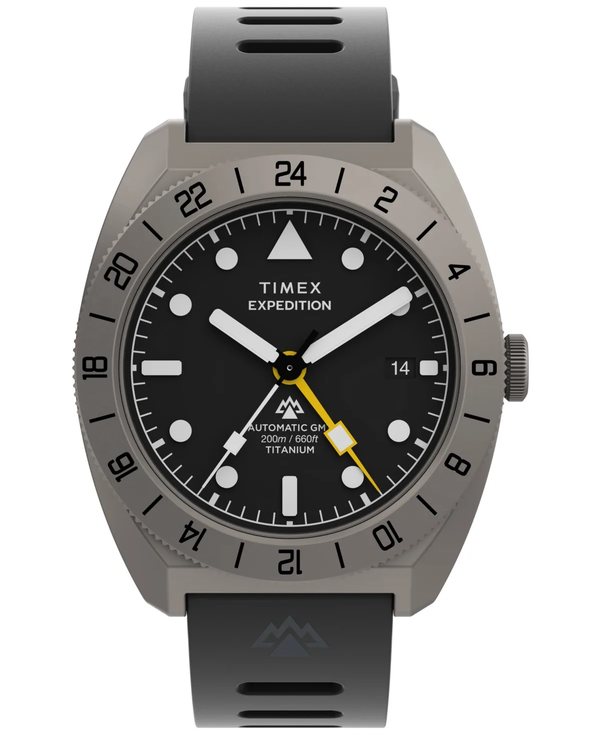 Automatic Expedition North Black Silicone Watch 41mm by Timex
