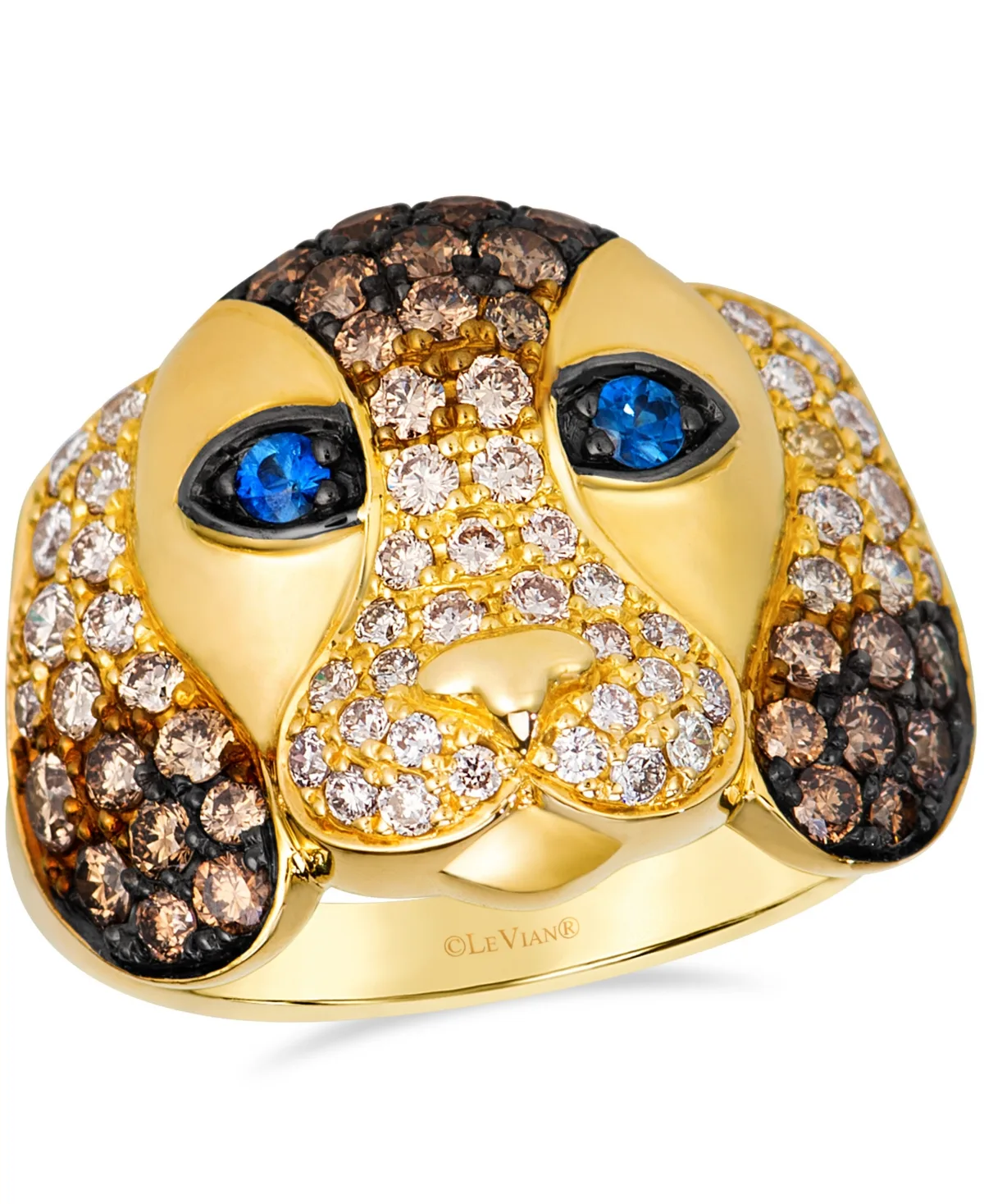 Chocolate Diamond Round Ring (1.21 ct. t.w.) in 14k Yellow Gold by Le Vian