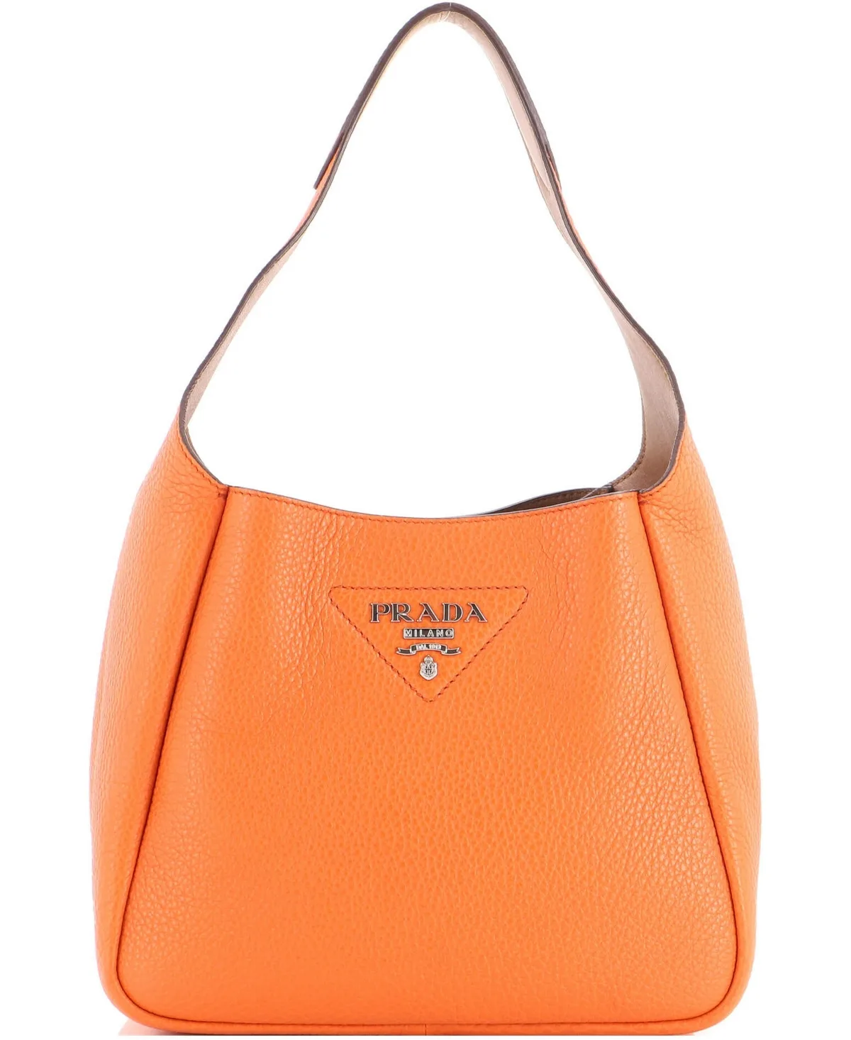 Pre-Owned Small Dynamique Hobo Vitello Daino by Prada