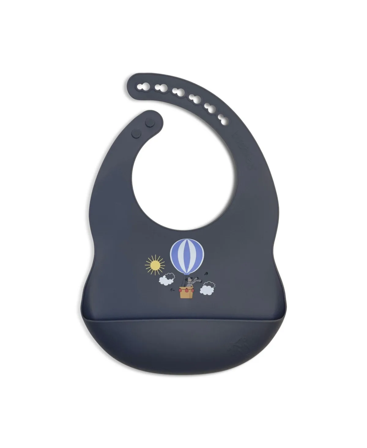 Soft Silicone Waterproof Baby Bib with Catch All Pocket, Adjustable by Kushies
