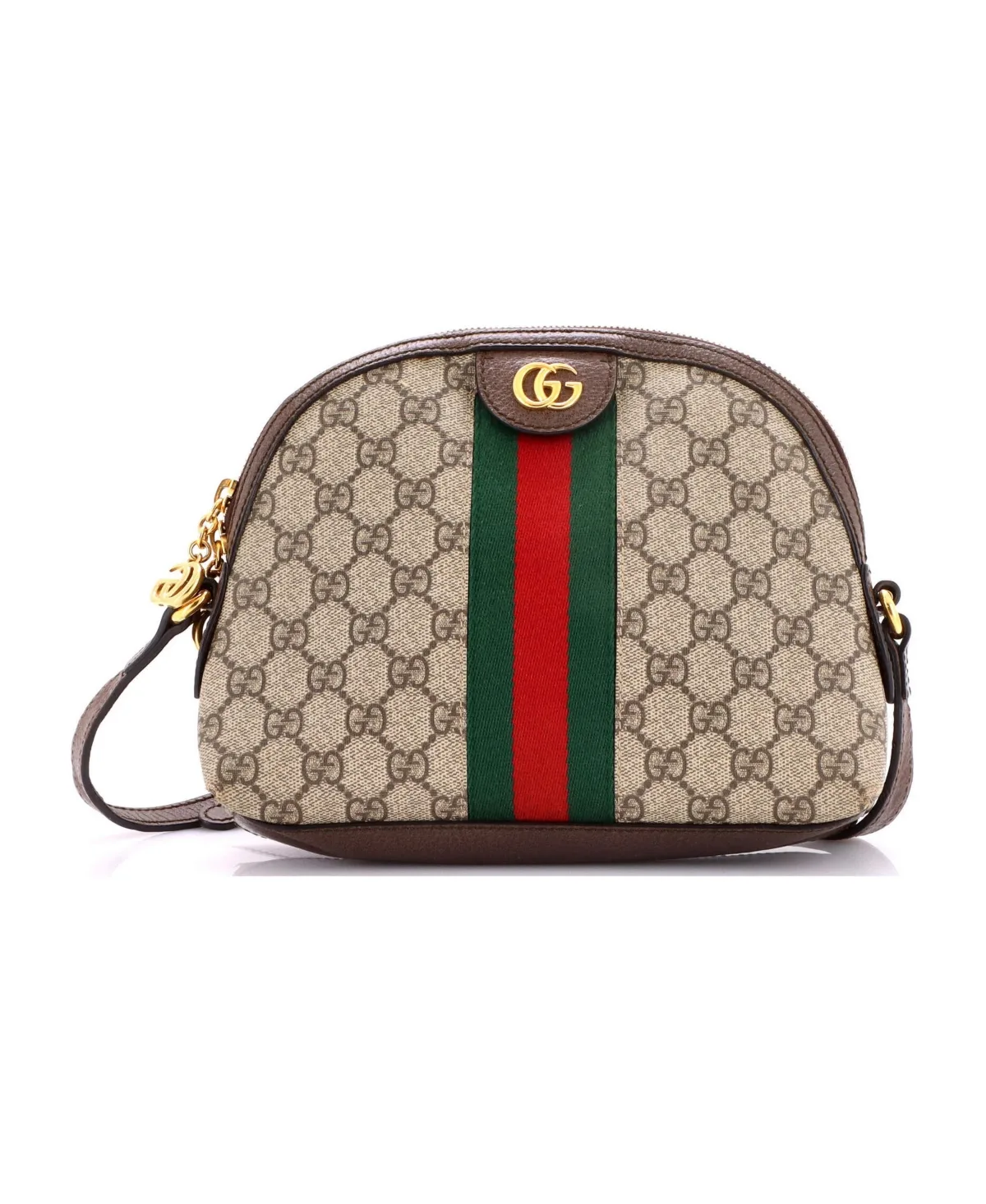 Pre-Owned Gucci Small Ophidia Dome Shoulder Bag Gg Coated Canvas by Celine