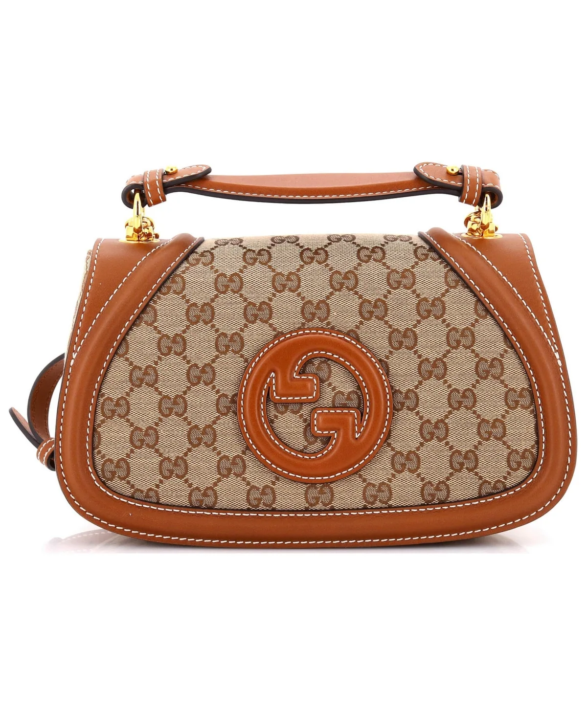 Pre-Owned Medium Blondie Nm Top Handle Bag Gg Canvas with Leather