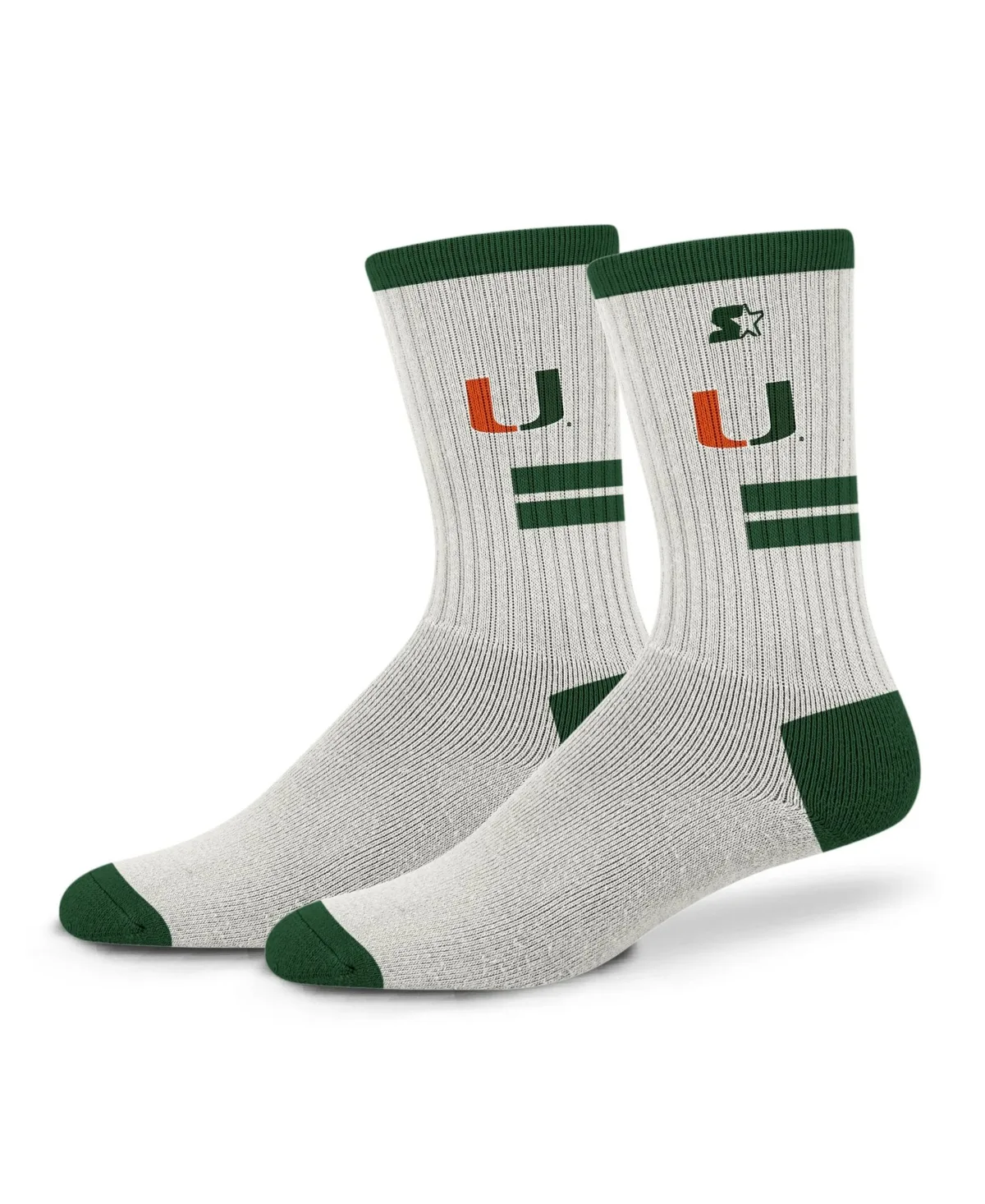 Miami Hurricanes Premiere Cushioned Crew Socks by Starter
