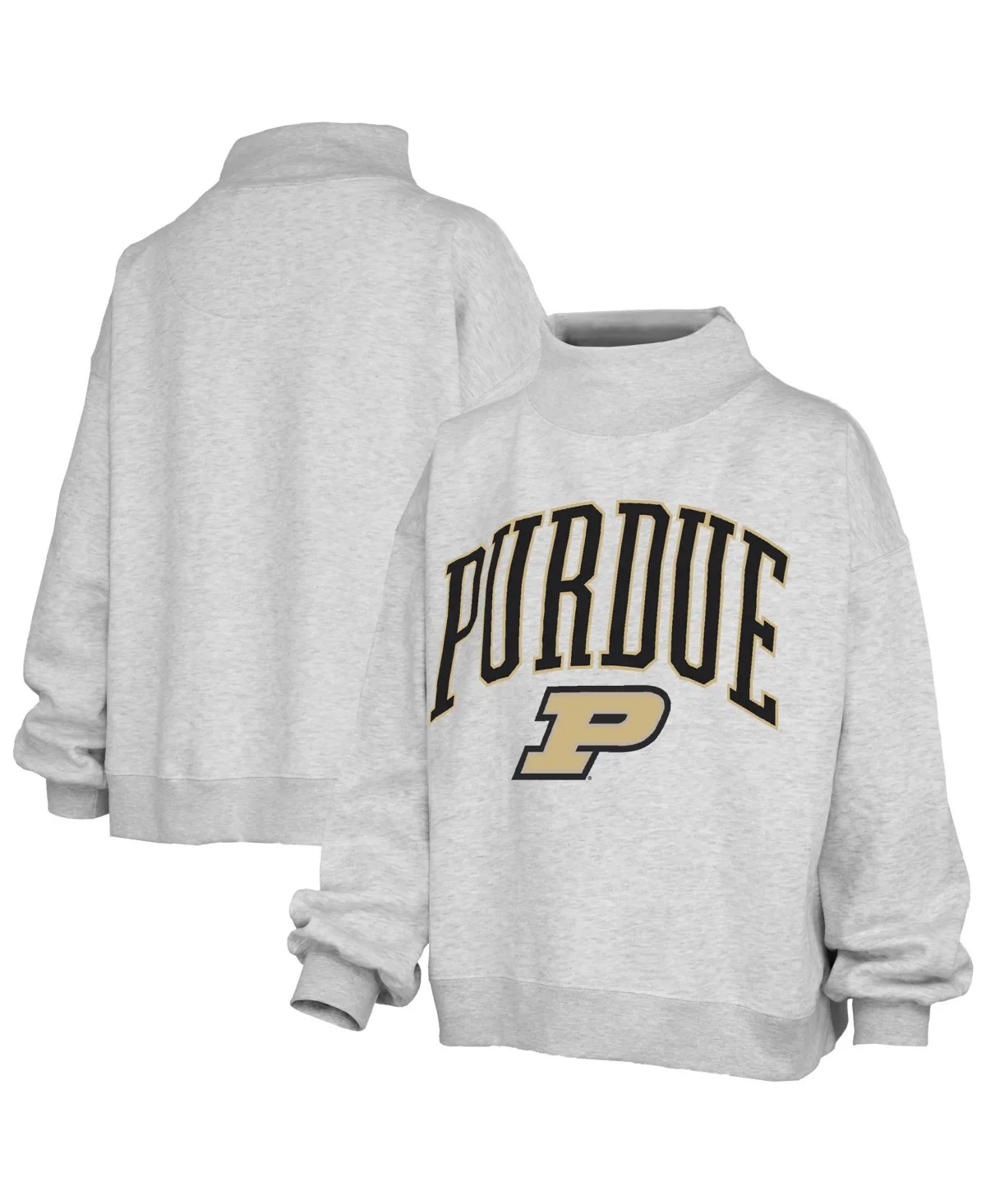 Purdue Boilermakers Nelson Texture Lingo Mock Neck Fleece Sweatshirt