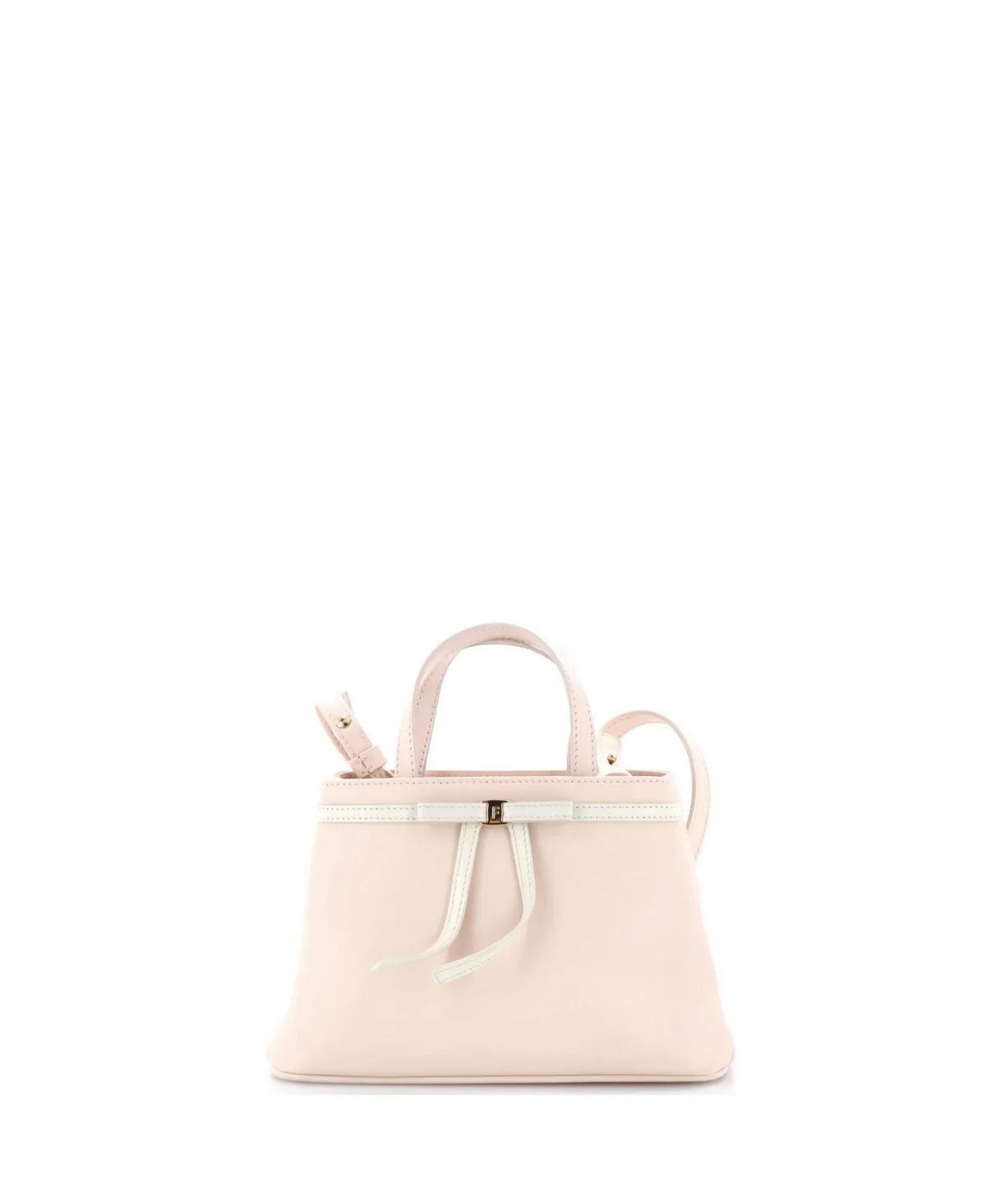 Pre-Owned Salvatore Ferragamo Mini Bow Top Handle Bag Leather by Salvatore Ferragamo