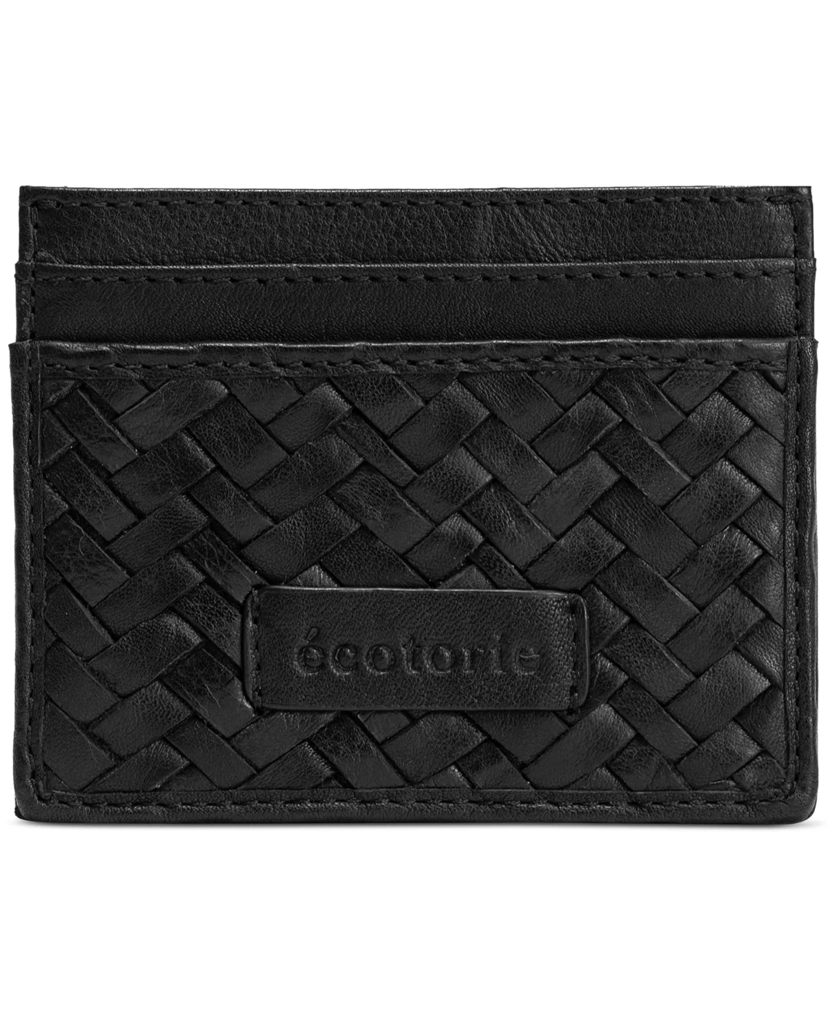 Denton Hand-Woven Leather Card Holder by Ecotorie