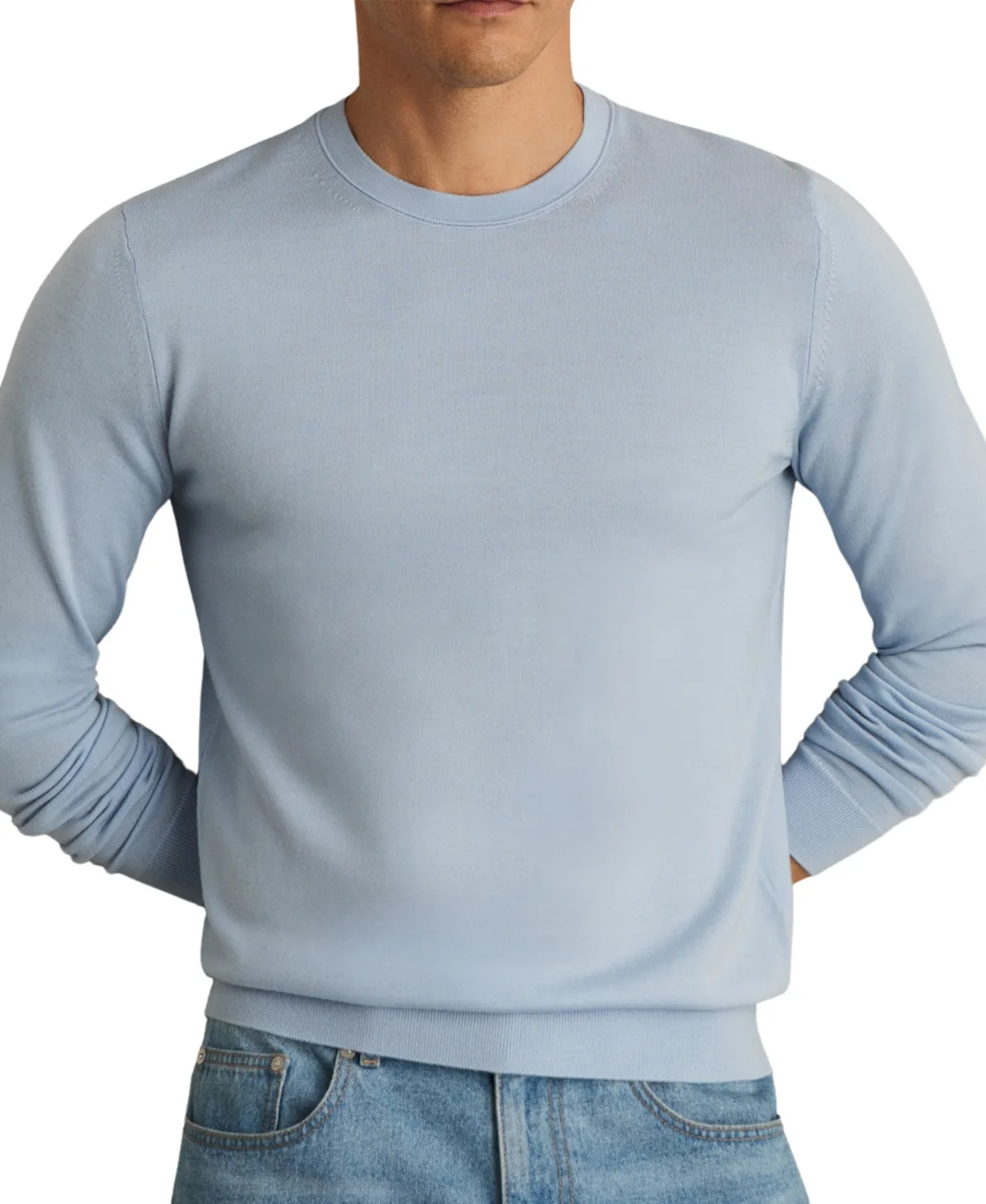 Wessex Crew-Neck Merino-Wool Slim-Fit Sweater by Reiss