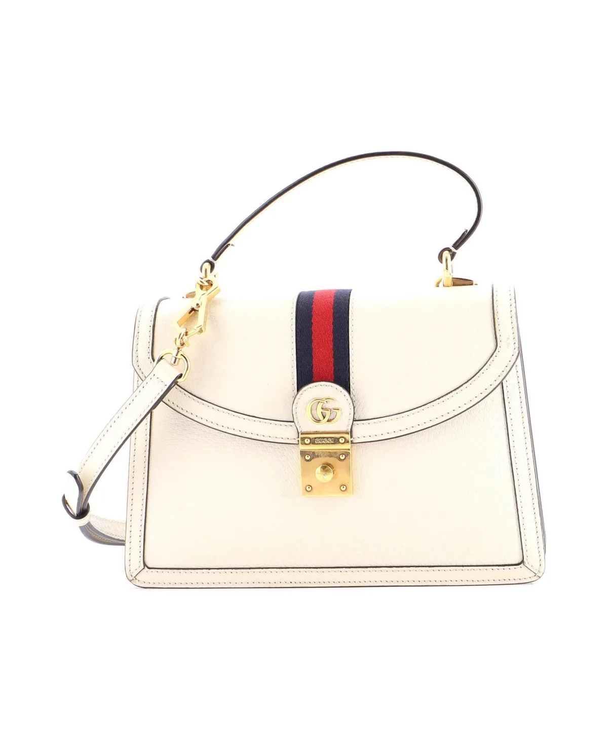 Pre-Owned Gucci Small Ophidia Flap Top Handle Bag Leather