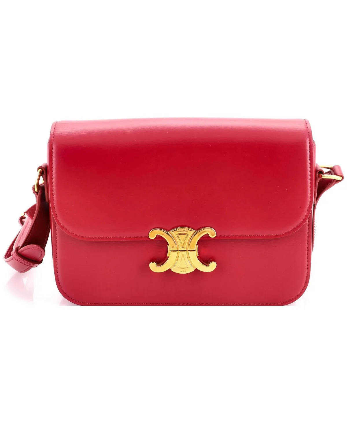 Pre-Owned Celine Medium Triomphe Shoulder Bag Smooth Calfskin by Celine