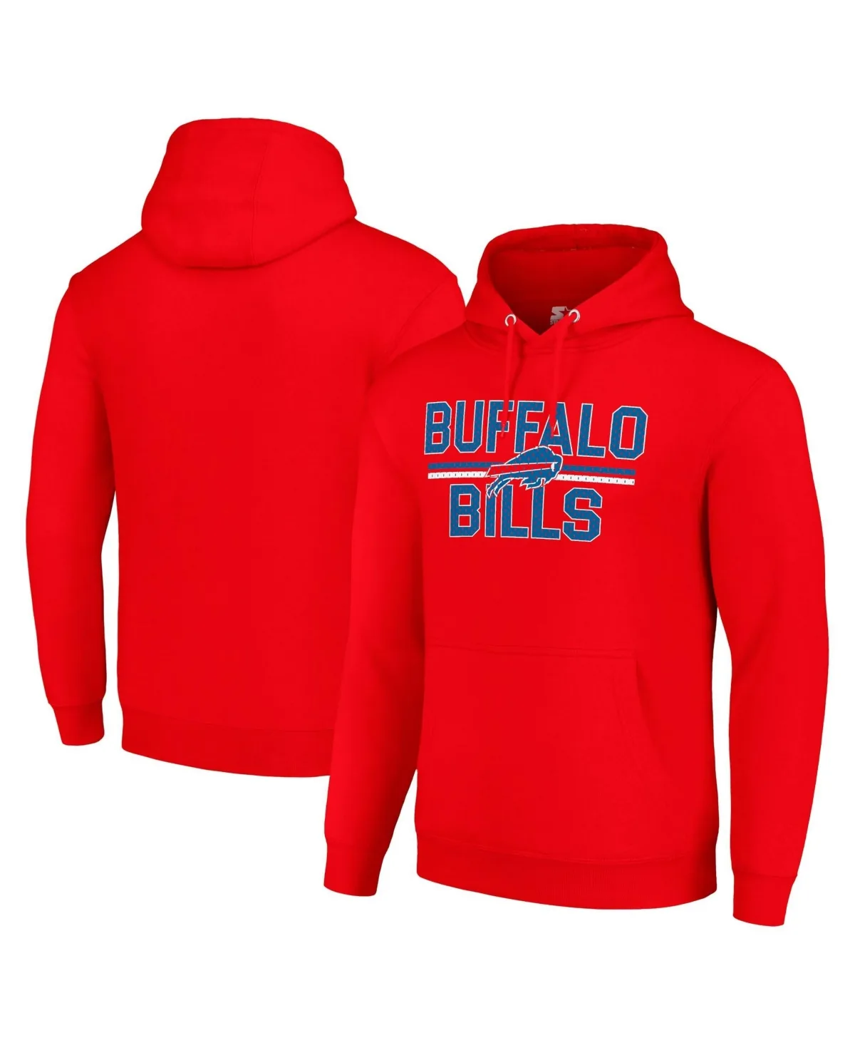Buffalo Bills Team Mesh Print Graphic Tri-Blend Pullover Hoodie