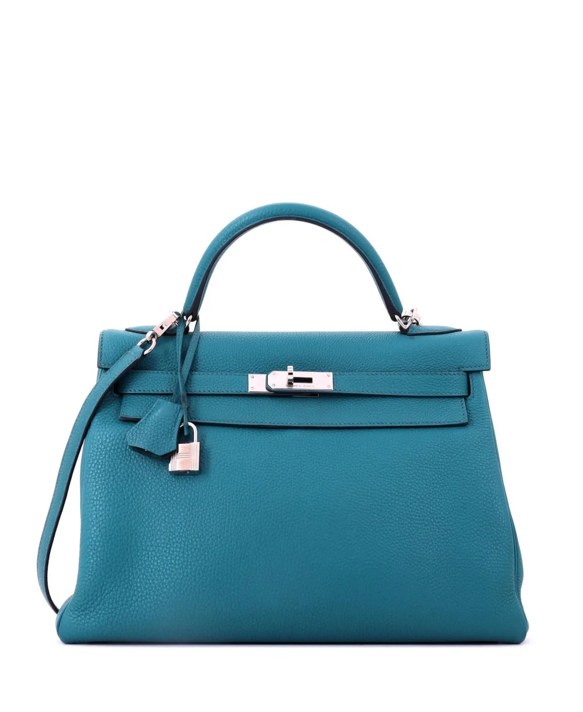 Pre-Owned Hermes Kelly 32 Handbag Togo with Palladium Hardware by Hermes