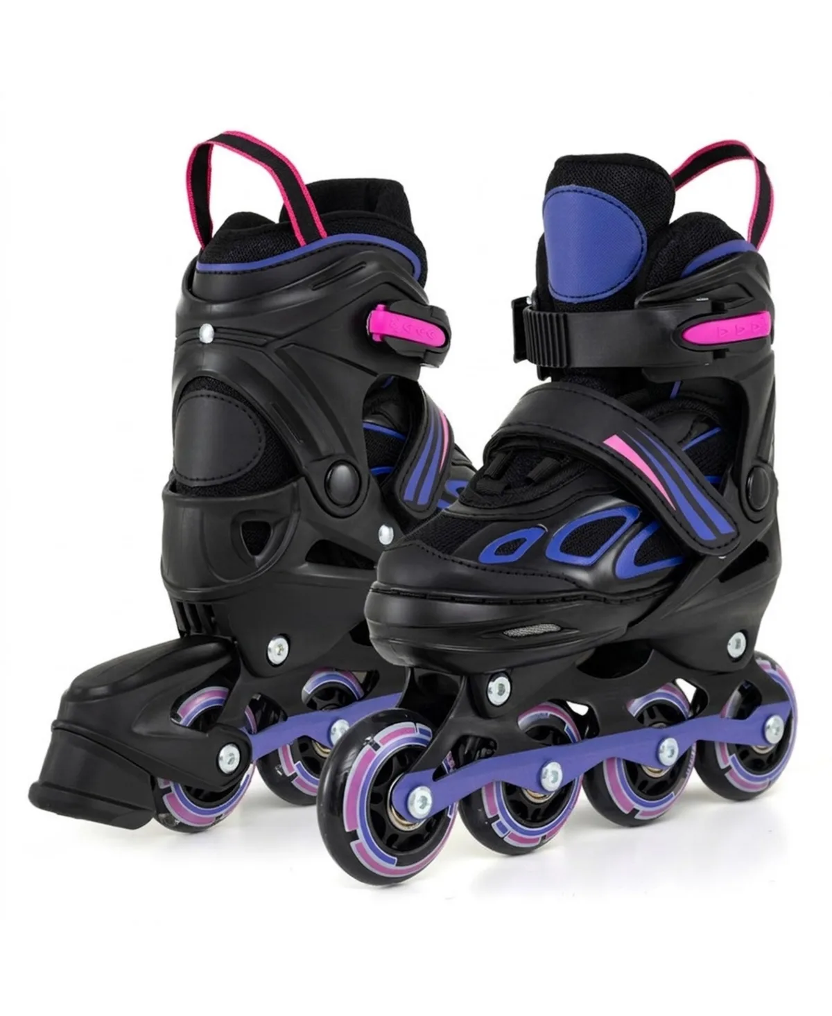 Adjustable Kids Inline Skates with Hardshell Toe and Light-Up Wheels Ages 5-7 by Hongge