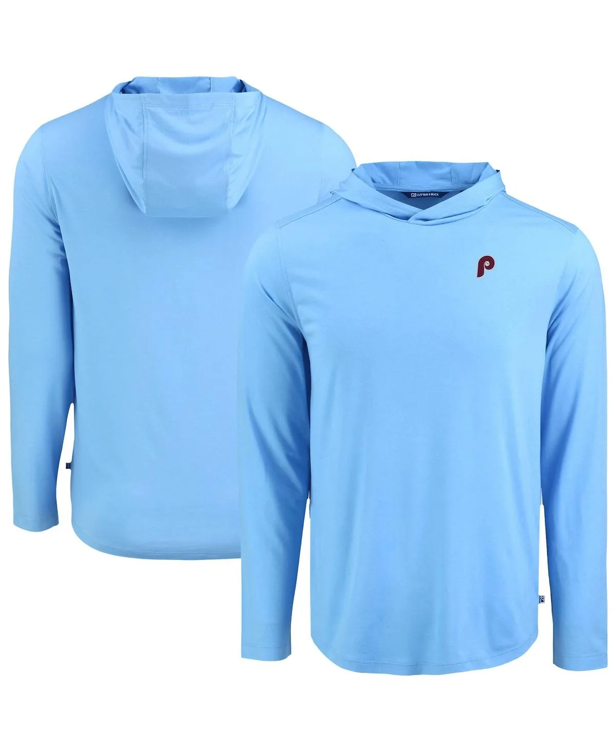 Philadelphia Phillies Coastline Epic Comfort Eco Hoodie Long Sleeve T-Shirt by Cutter & Buck