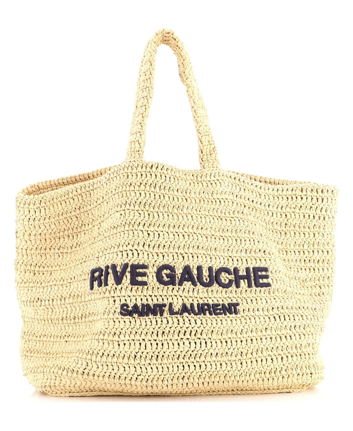 Pre-Owned Saint Laurent Rive Gauche Supple Tote Raffia by Saint Laurent