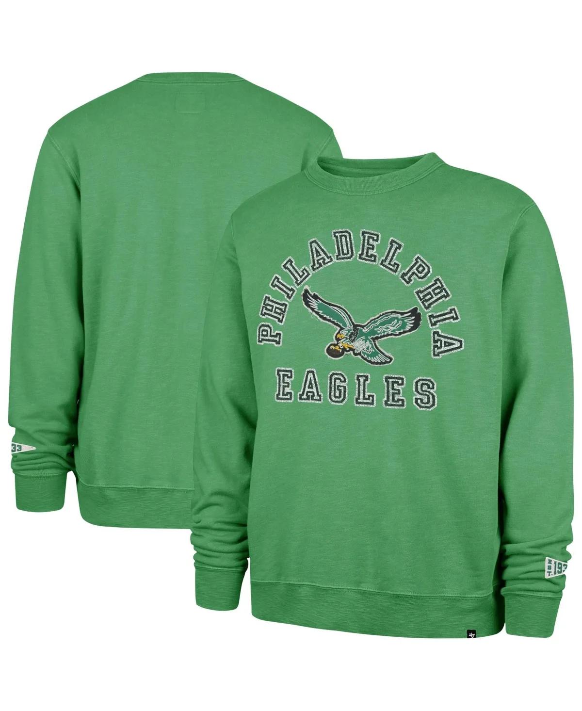 Philadelphia Eagles Calderwood Well Worn French Terry Sweatshirt by 47 Brand