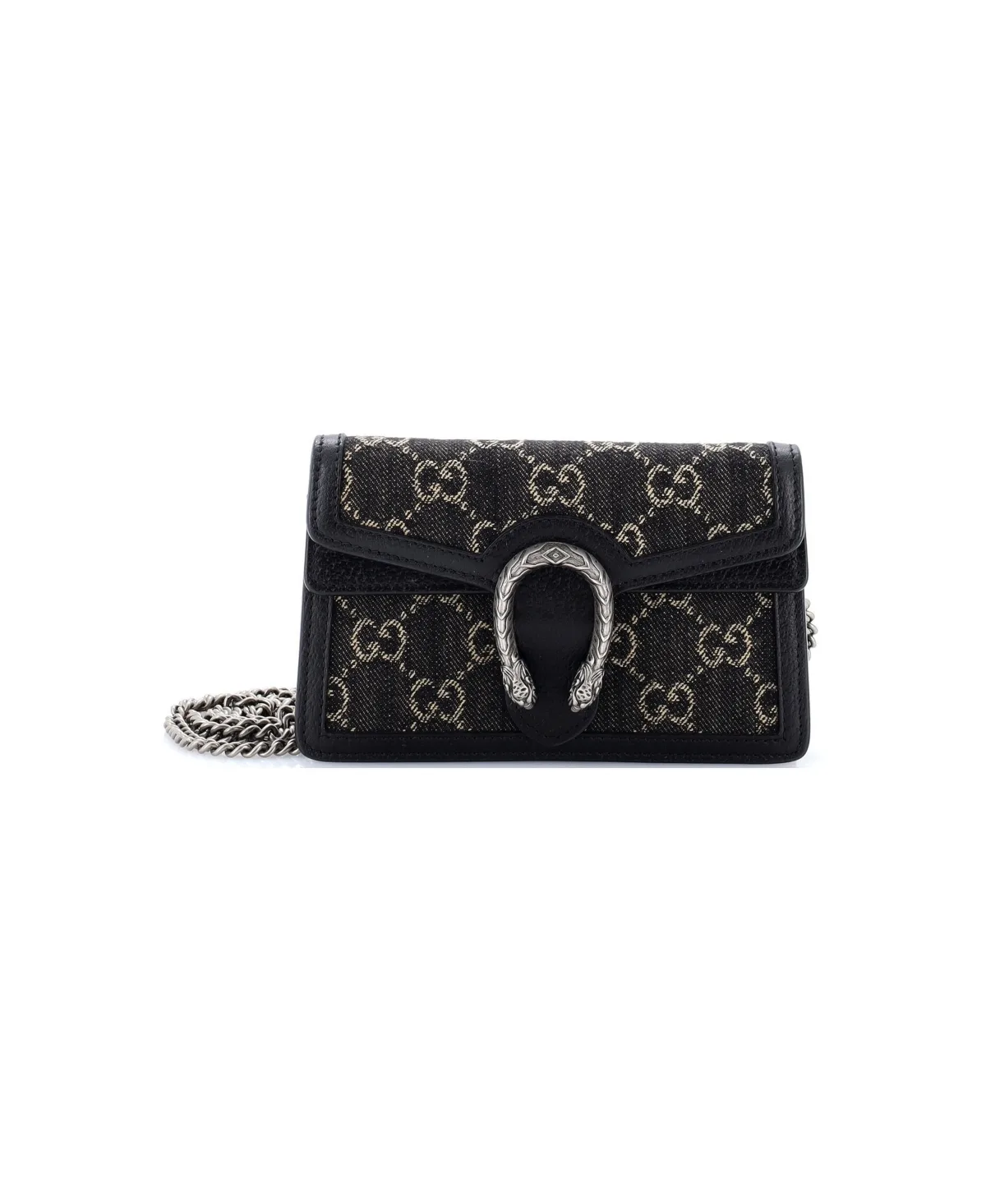Pre-Owned Super Mini Dionysus Bag Gg Denim by Gucci