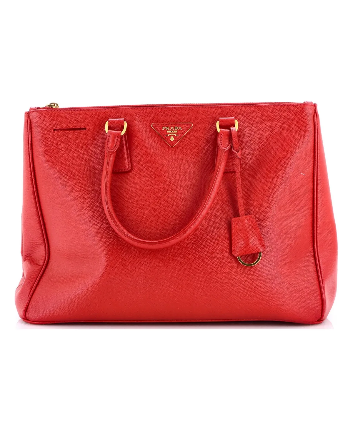 Pre-Owned Prada Large Double Zip Lux Tote Saffiano Leather