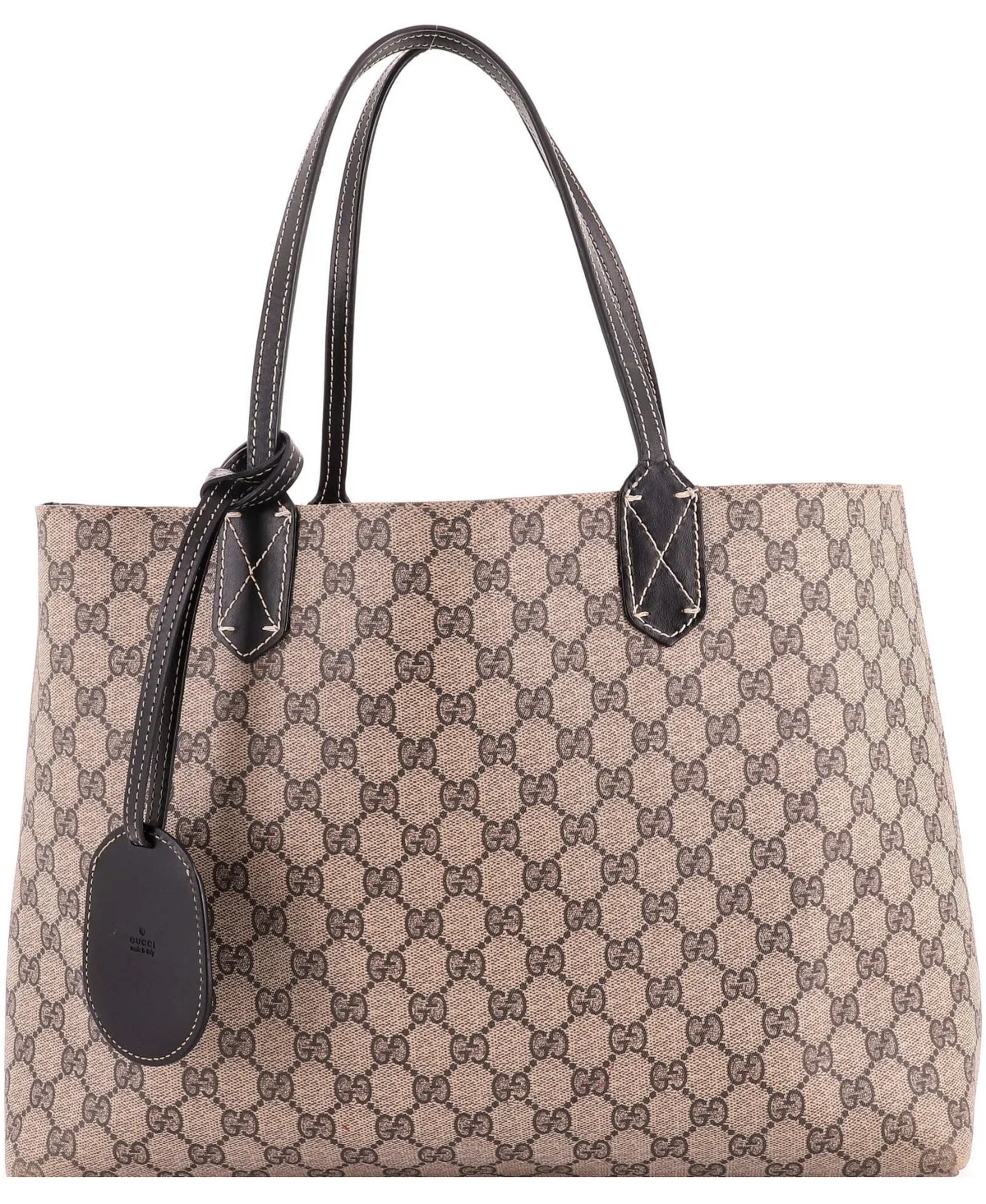 Pre-Owned Medium Reversible Tote Gg Coated Canvas with Leather by Gucci