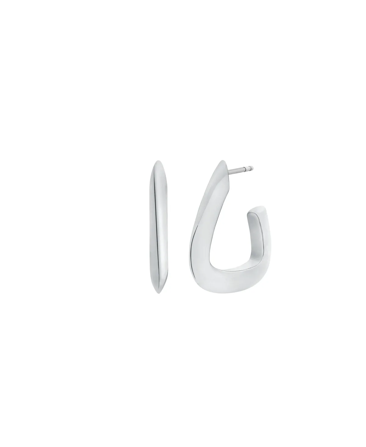 Triangular Knife Edge Hoop Earrings