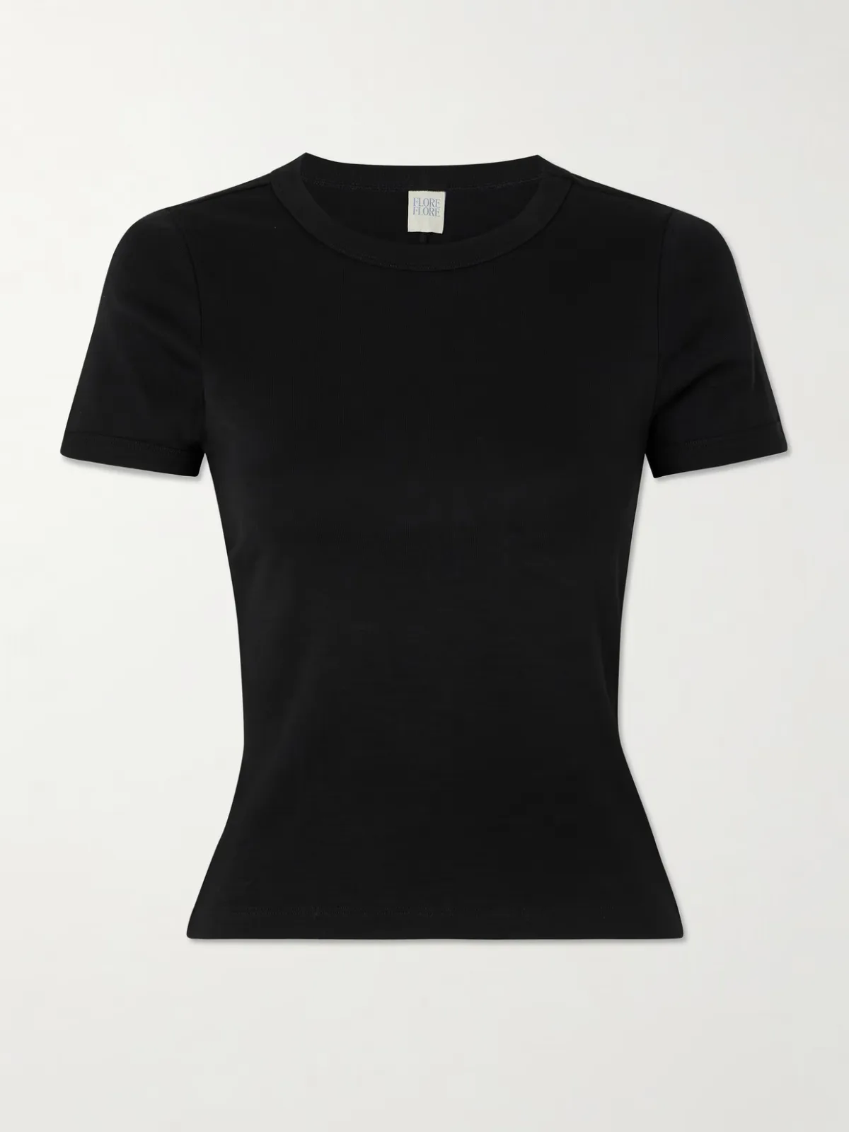 - Car Ribbed Organic Cotton-jersey T-shirt -