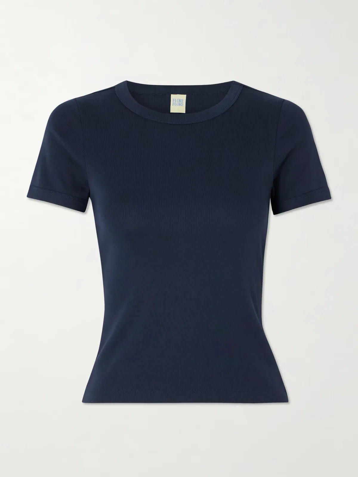 - Car Ribbed Organic Cotton-jersey T-shirt -