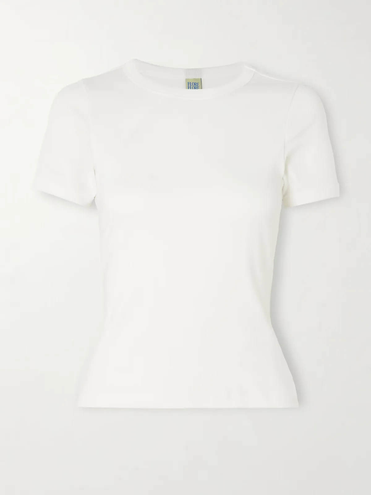 - Car Ribbed Organic Cotton-jersey T-shirt -