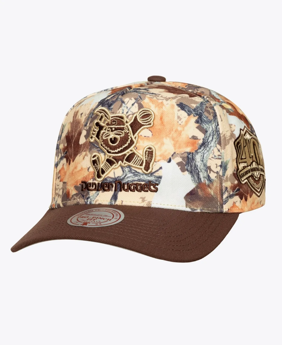 Mitchell & Ness Camo Denver Nuggets Leaf Camo Pro Adjustable Hat