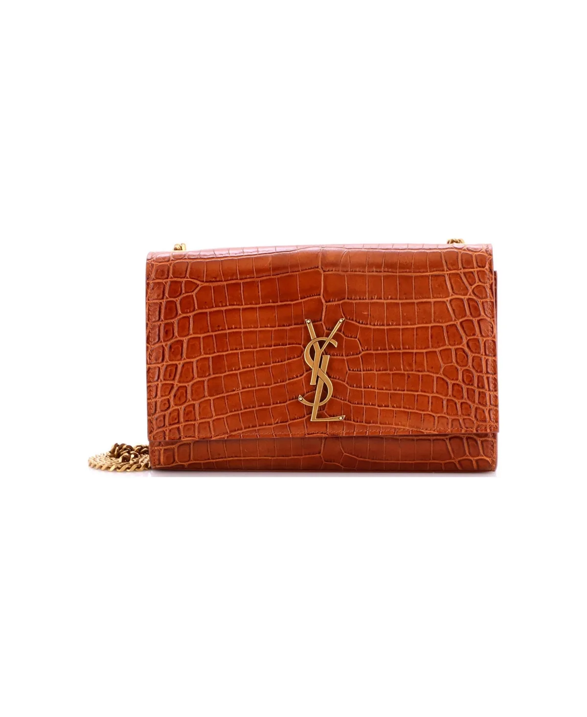 Pre-Owned Saint Laurent Medium Classic Monogram Crossbody Bag Embossed Leather by Saint Laurent