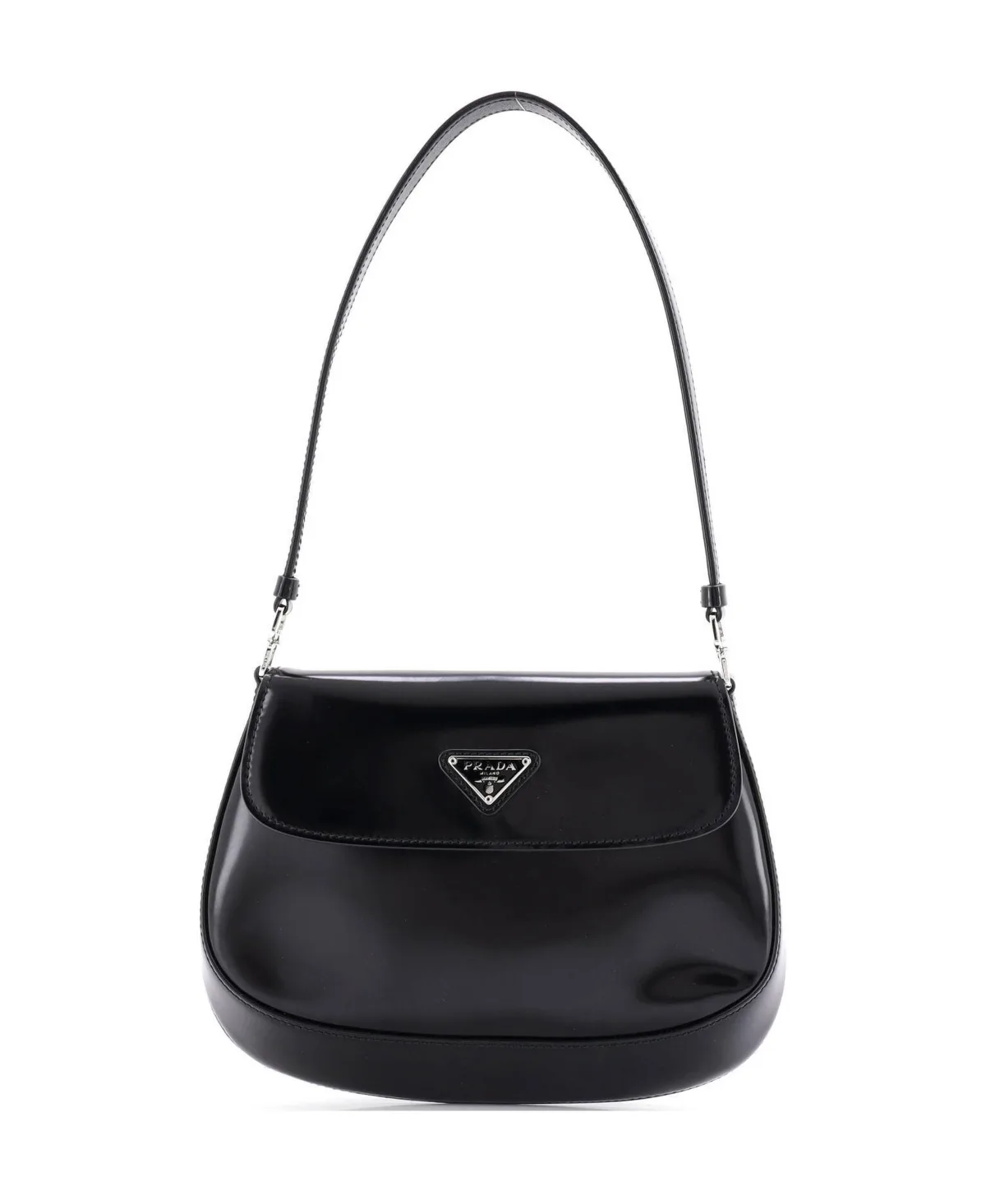 Pre-Owned Prada Small Cleo Flap Shoulder Bag Spazzolato Leather