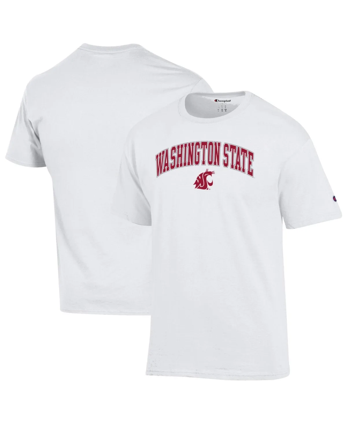 Crimson Washington State Cougars Arch Over Logo T-Shirt by Champion