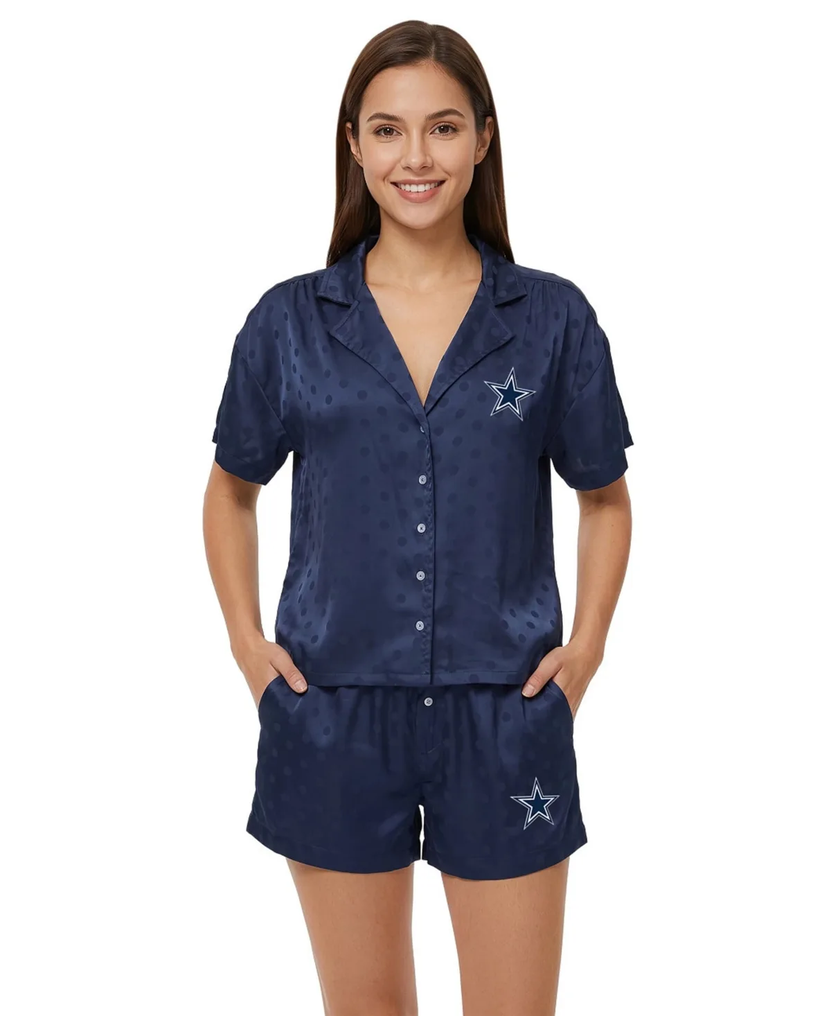 Dallas Cowboys Wink Dot Satin Jacquard Sleep Set by Concepts Sport