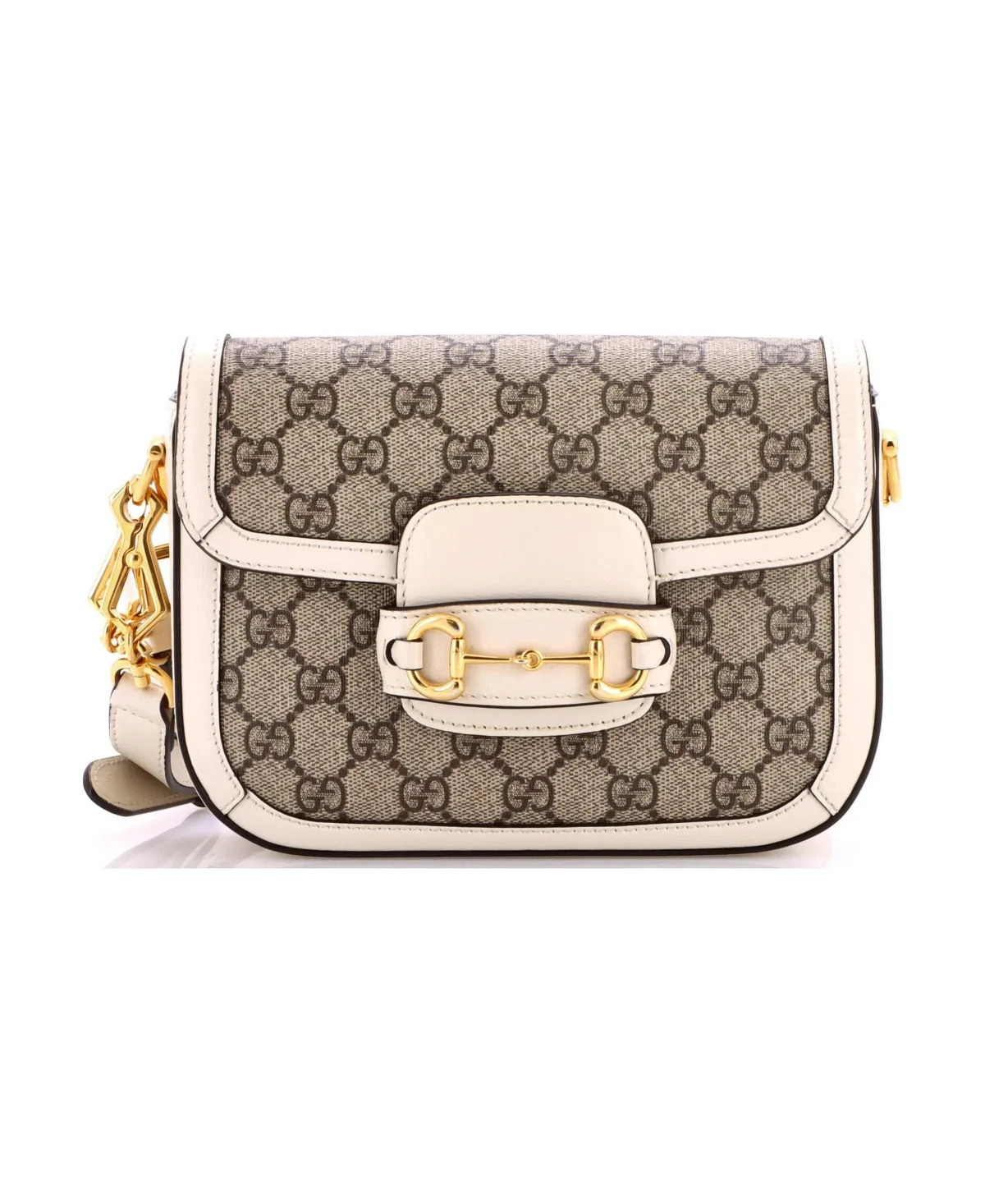 Pre-Owned Gucci Mini Horsebit 1955 Shoulder Bag GG Coated Canvas with Leather by Gucci