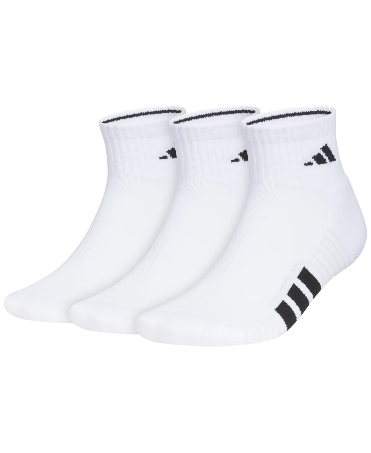 Cushioned Quarter Arch-Support Socks, 3-Pack by adidas