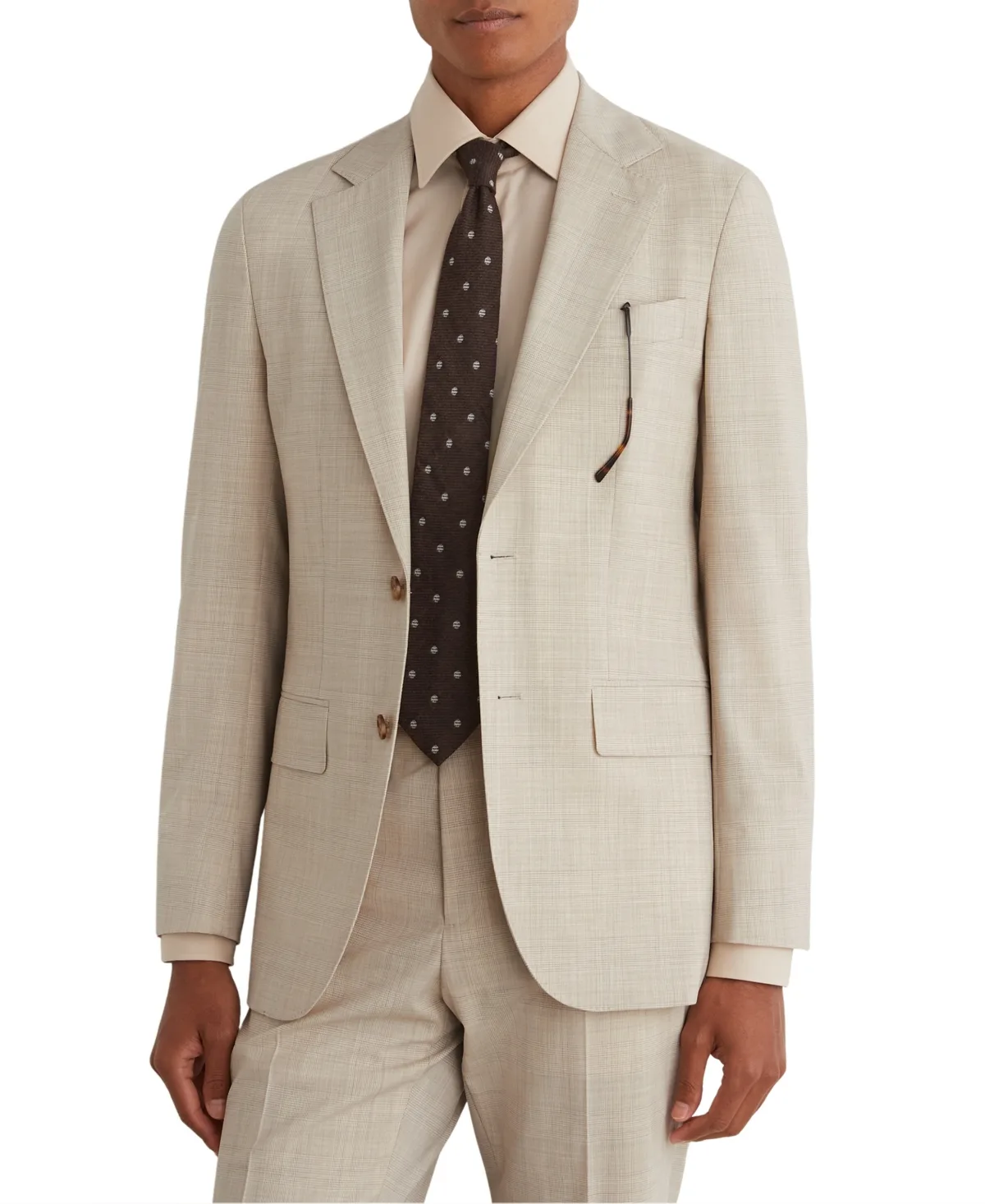 Vita Wool-Blend Pin-Check Single-Breasted Classic-Fit Blazer by Reiss
