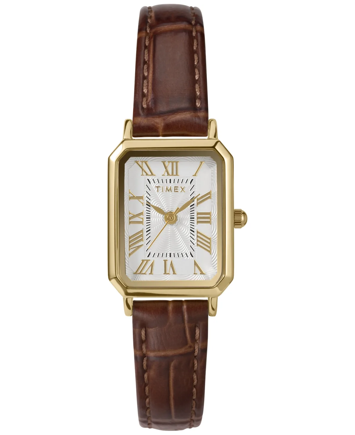 Quartz Analog Trend Brown Leather Watch 21mm by Timex
