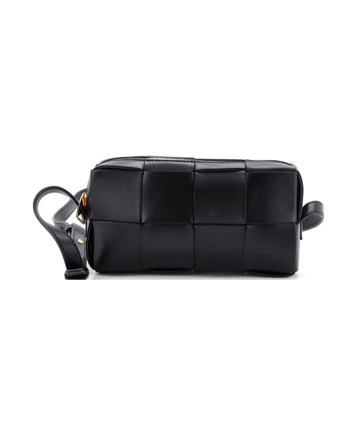 Pre-Owned Mini Brick Cassette Shoulder Bag Maxi Intrecciato Leather by Bottega Veneta