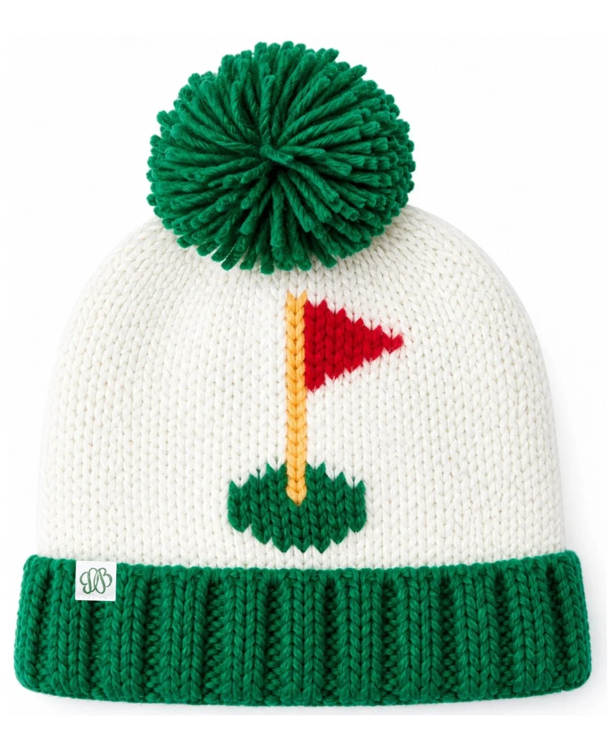 Golf Flag Pom Pom Beanie by Bits & Bows