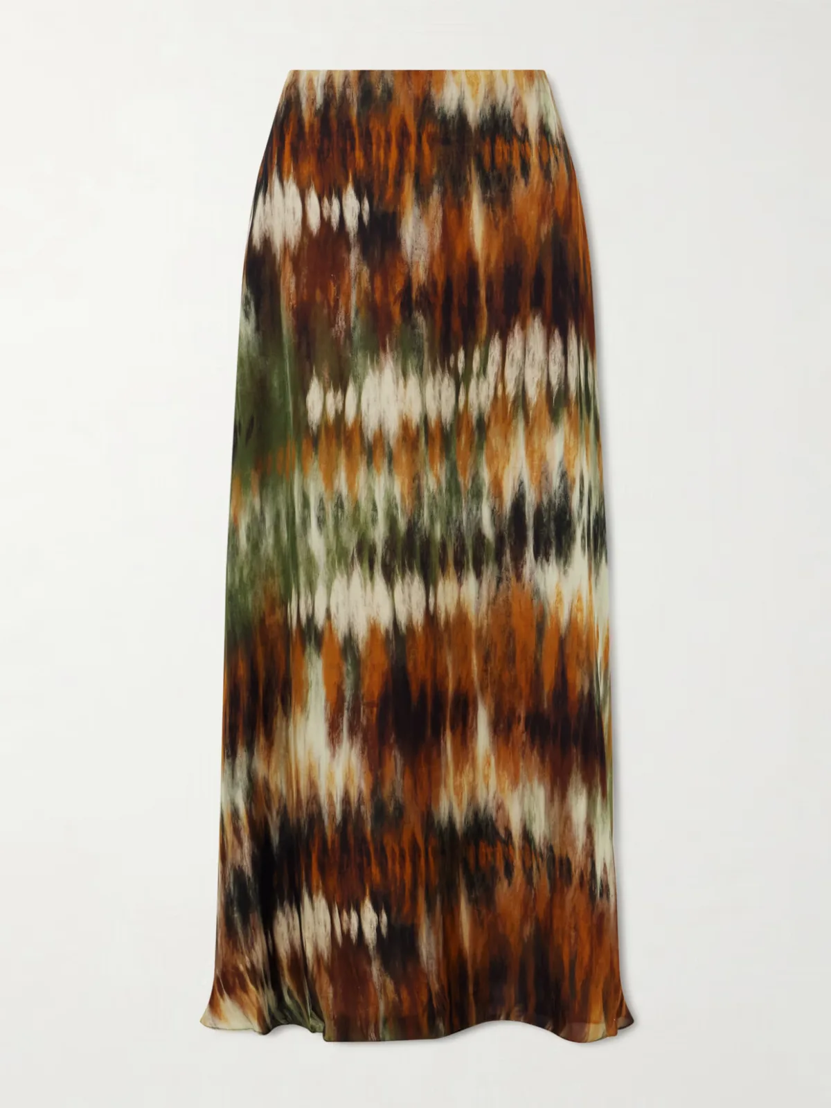 - New Intermingled Ideas Printed Silk-georgette Maxi Skirt -