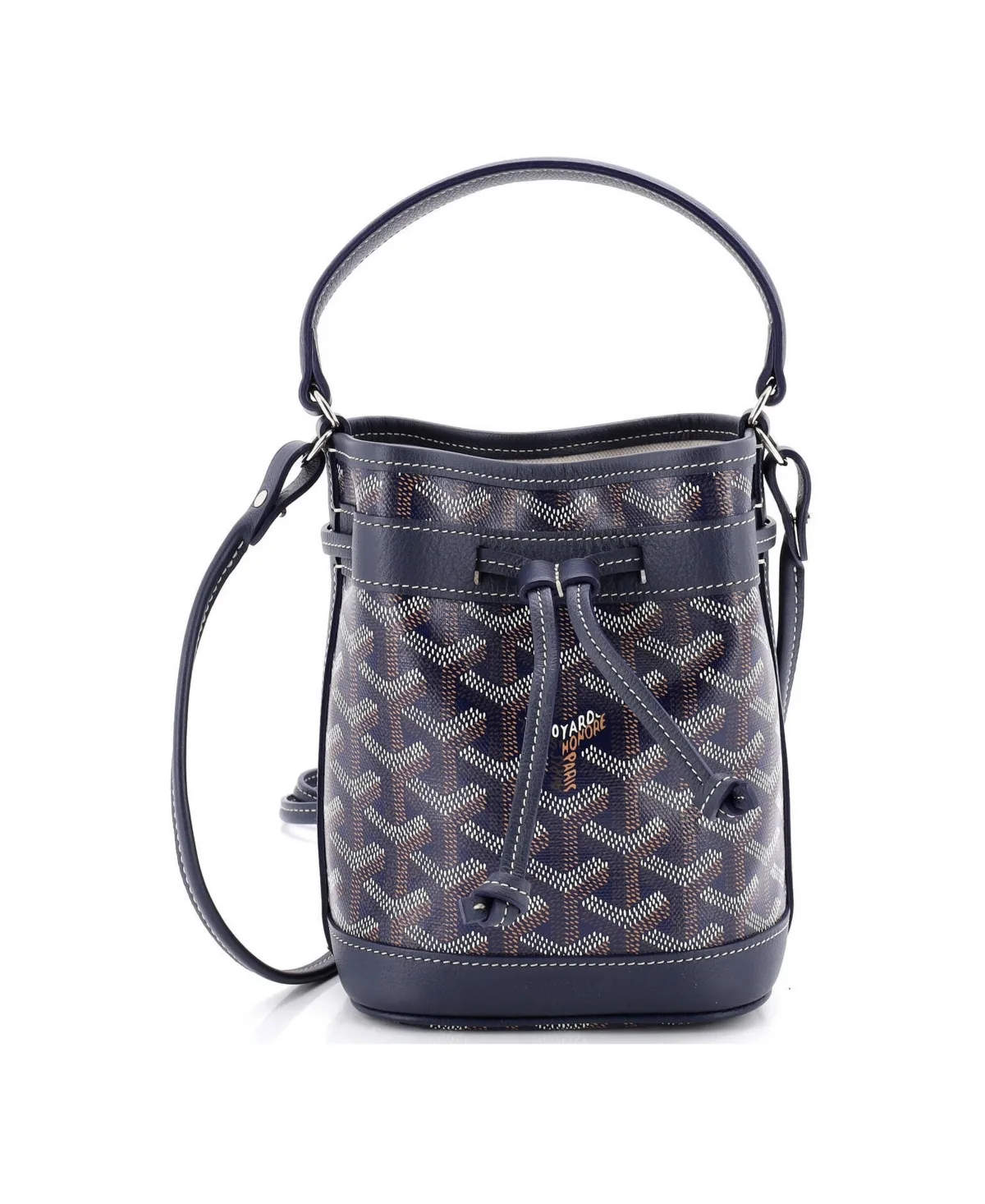 Pre-Owned Mini Petit Flot Bucket Bag Coated Canvas by Pre Owned Goyard